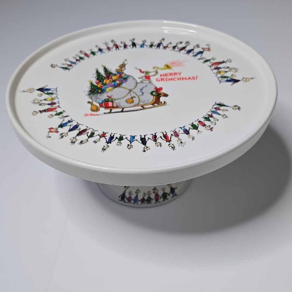 Dr. Seuss Grinch White Cake Stand